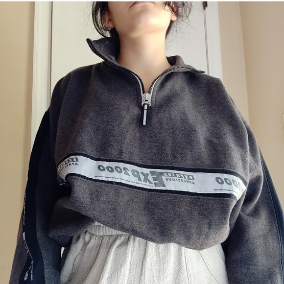 VTG 80s Express Athletique Oversized Sweater - Picture 2 of 4